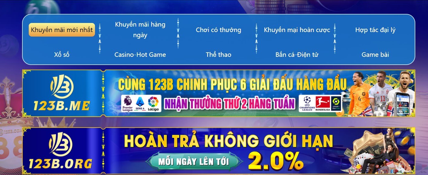 Ưu đãi khi chơi game tại 123B